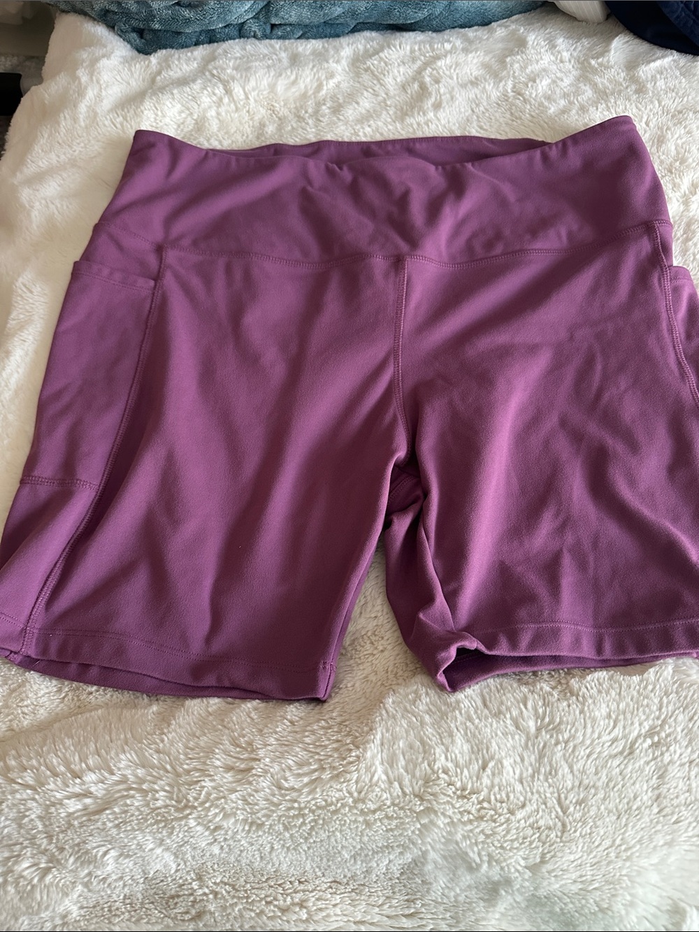 Danskin Plum High-Waist Bike Shorts